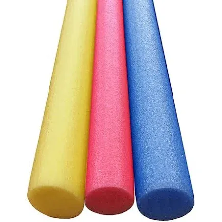 Oodles of Noodles 3 Pack 55 Inch x 2.75 Inch Extra Long Foam Noodle Multi-Purpose - Assorted Colors