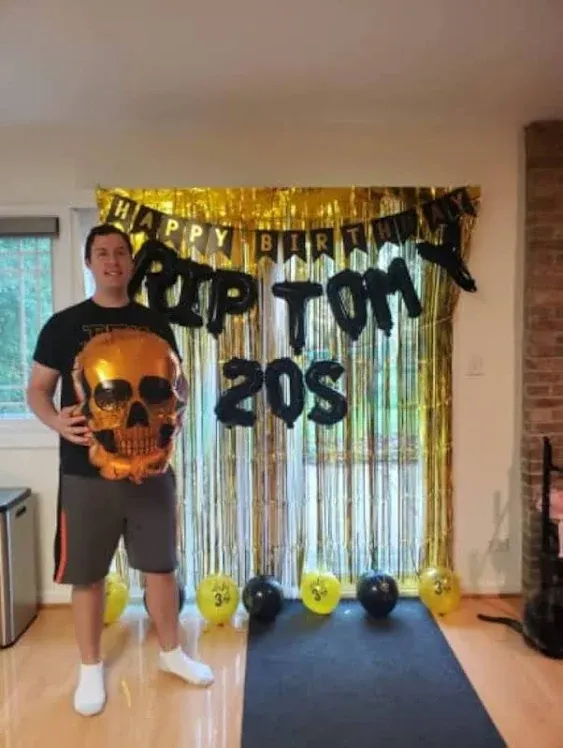 RIP To My 20s 30th Birthday Party Supplies, RIP TWENTIES Balloons Happy Birthday Banner for Death to My 20s Twenties RIP Youth Men Women Dirty 30 Funny 30th Bday Decorations Set of 24 PCS