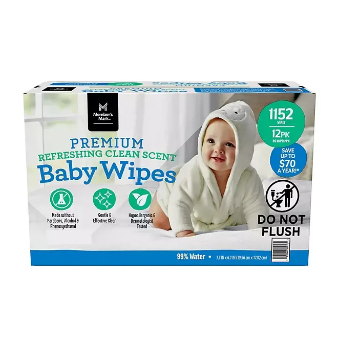 Member's Mark Premium Refreshing Clean Scented Baby Wipes