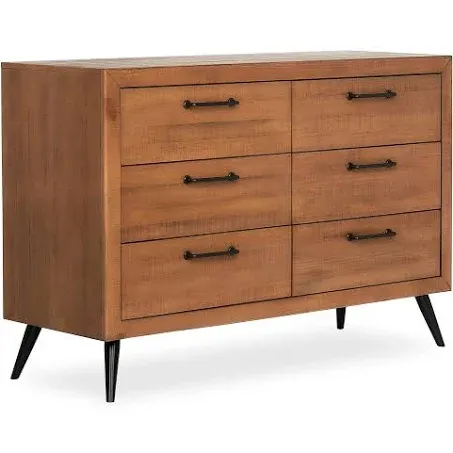 Evolur Stilnovo Mid Century Double Dresser - Windsor Oak Gray