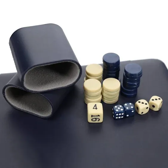 WE Games Magnetic Backgammon Set with Leatherette Case - Travel Size