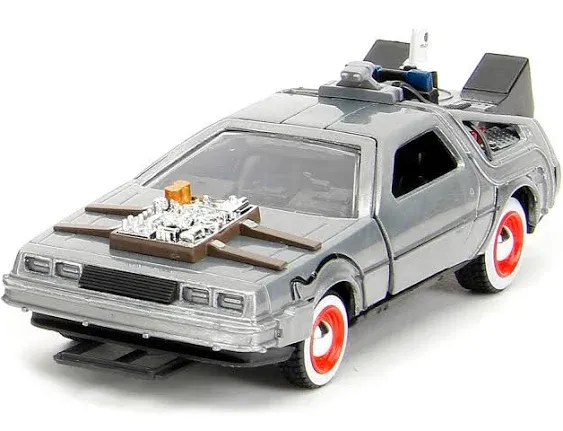 &#034;BACK TO THE FUTURE&#034; DELOREAN SET OF 3 PIECES 1/32 DIECAST MODELS BY JADA 33399