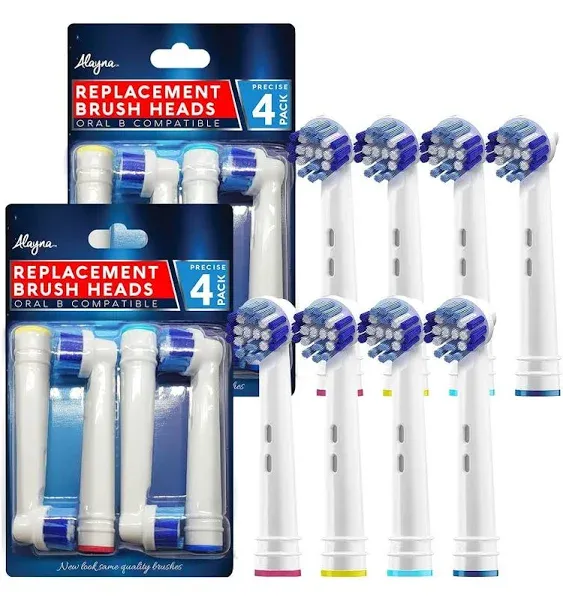 Replacement Brush Heads Compatible with OralB Braun Precision Refills 