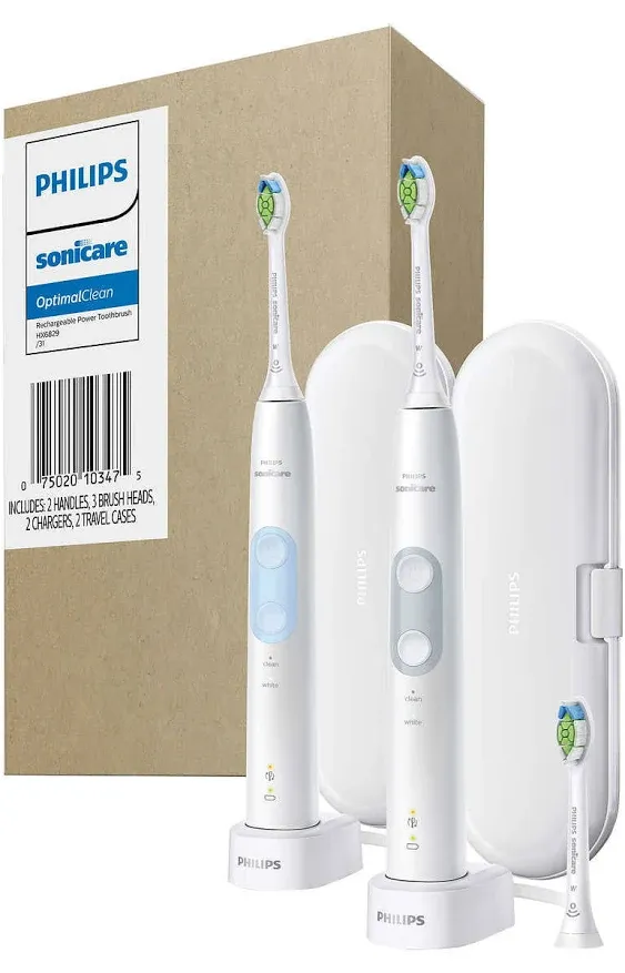 Philips Sonicare Optimal Clean Rechargeable Toothbrush 2-pack