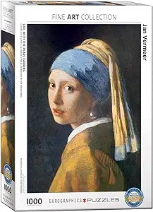 1000 Piece Puzzle For Adults Girl with a Pearl Earring Puzzles For Adults 1000 Pieces Artwork by Johannes Vermeer Puzzles For Adults Jigsaw Puzzles 1000 Pieces Classic Oil Painting Puzzle Brain Teaser