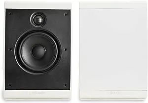 Polk Audio OWM3 Wall and Bookshelf Speakers | The Most High-Performance Versatile Loudspeaker | Paintable Grilles (Pair, White)