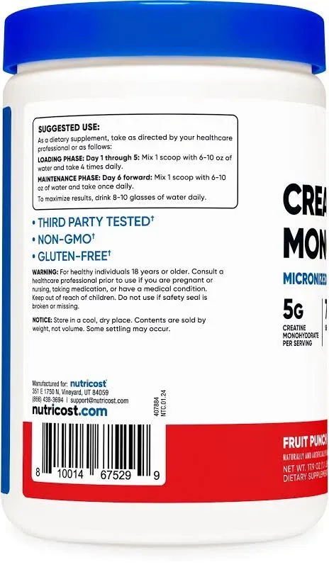 Nutricost Creatine Monohydrate Powder