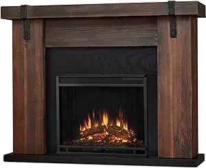 Aspen 49" Electric Fireplace in Chestnut Barnwood by Real Flame