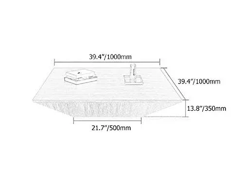 Homary Modern Wood Coffee Table with Storage Square Drum Coffee Table with 1-Drawer