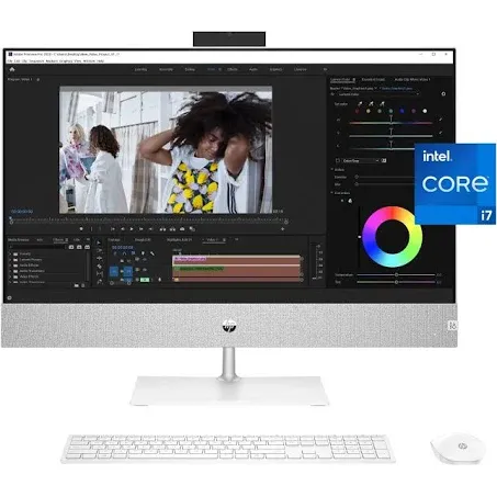 HP Pavilion 27 inch All-in-One Desktop PC, FHD Display, 13th Generation Intel Core i7-13700T, 16 GB RAM, 256 GB SSD, 1 TB HD, Intel UHD 770 Graphics, Windows 11 Home, 27- ca2080 (2023)