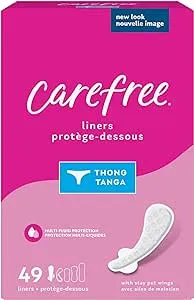 Carefree Thong Pantiliners Unscented - 49 Count