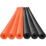 Oodles of Noodles Deluxe Foam Pool Swim Noodles - 6 Pack Black/Orange