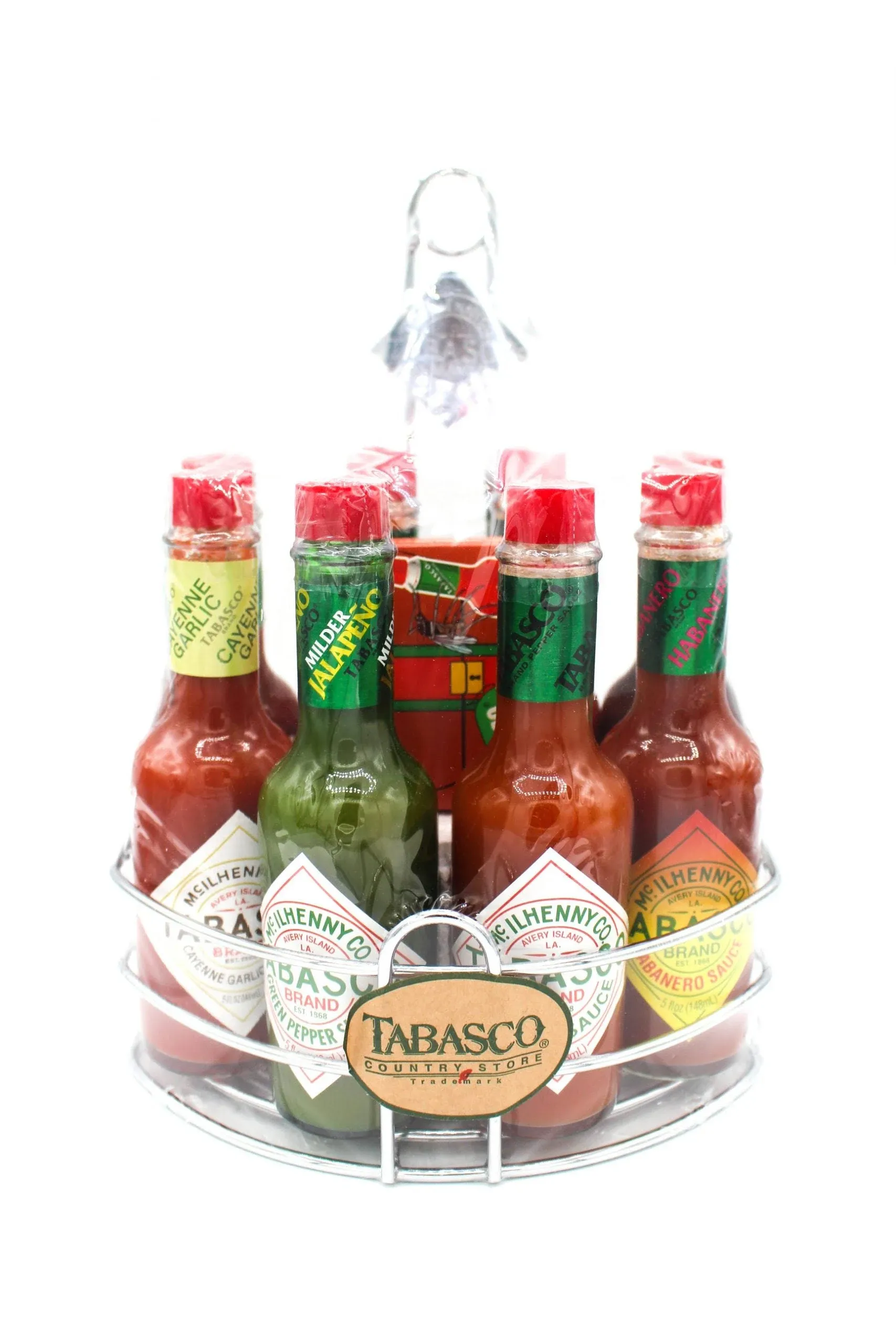 TABASCO Pepper Sauce Chrome Caddy with 7 Family of Flavors