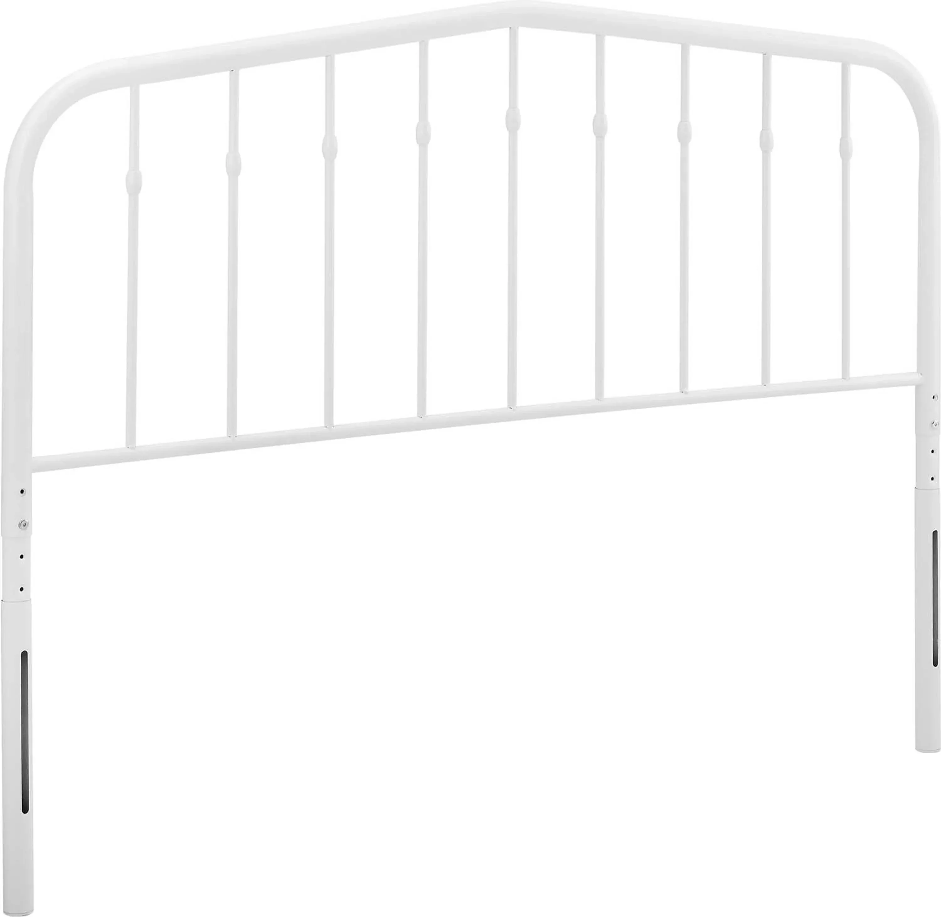 Modway Lennon Contemporary Modern Queen Metal Spindle Headboard in White