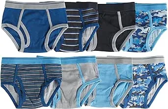 Trimfit Boys Soft 100% Cotton Tagless Briefs Underwear, Various Pack Size Options (8 Pack or 16 Pack)