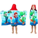 Super Mario Kids 24&#034; x 50&#034; Hooded Towel Wrap - AB08T5SQ1DD7