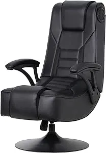 X Rocker PC Computer Video Gaming Office Pedestal Chair, Built in Audio Speakers, Ergonomic Design, Gamer Chair for Adults, Teens, Men, Boys, Girls