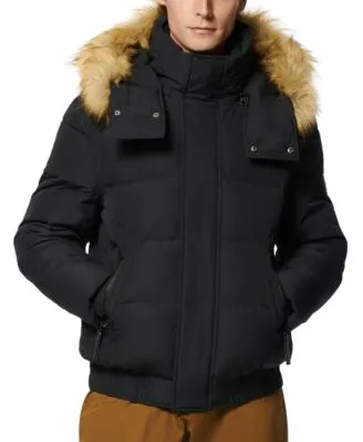 Andrew Marc Men's Umbra Faux Fur-Trim Down Parka