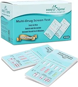 Easy@Home 6 Panel Instant Drug Test Kits for Self-screening, Cleansing, Rapid At Home Rapid Multidrug Urine Testing Card