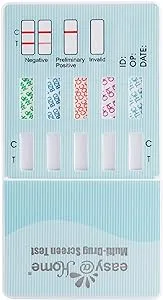 Easy@Home Multi-Drug Screen Test: Testing Amphetamine Oxazepam Cocaine Morphine Cannabinoids Home Urine Drug Testing Kits - #EDOAP-754 (6 Pack)