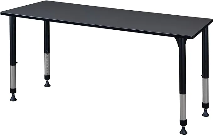 Regency Kee 72" x 30" Height Adjustable Classroom Table, Grey