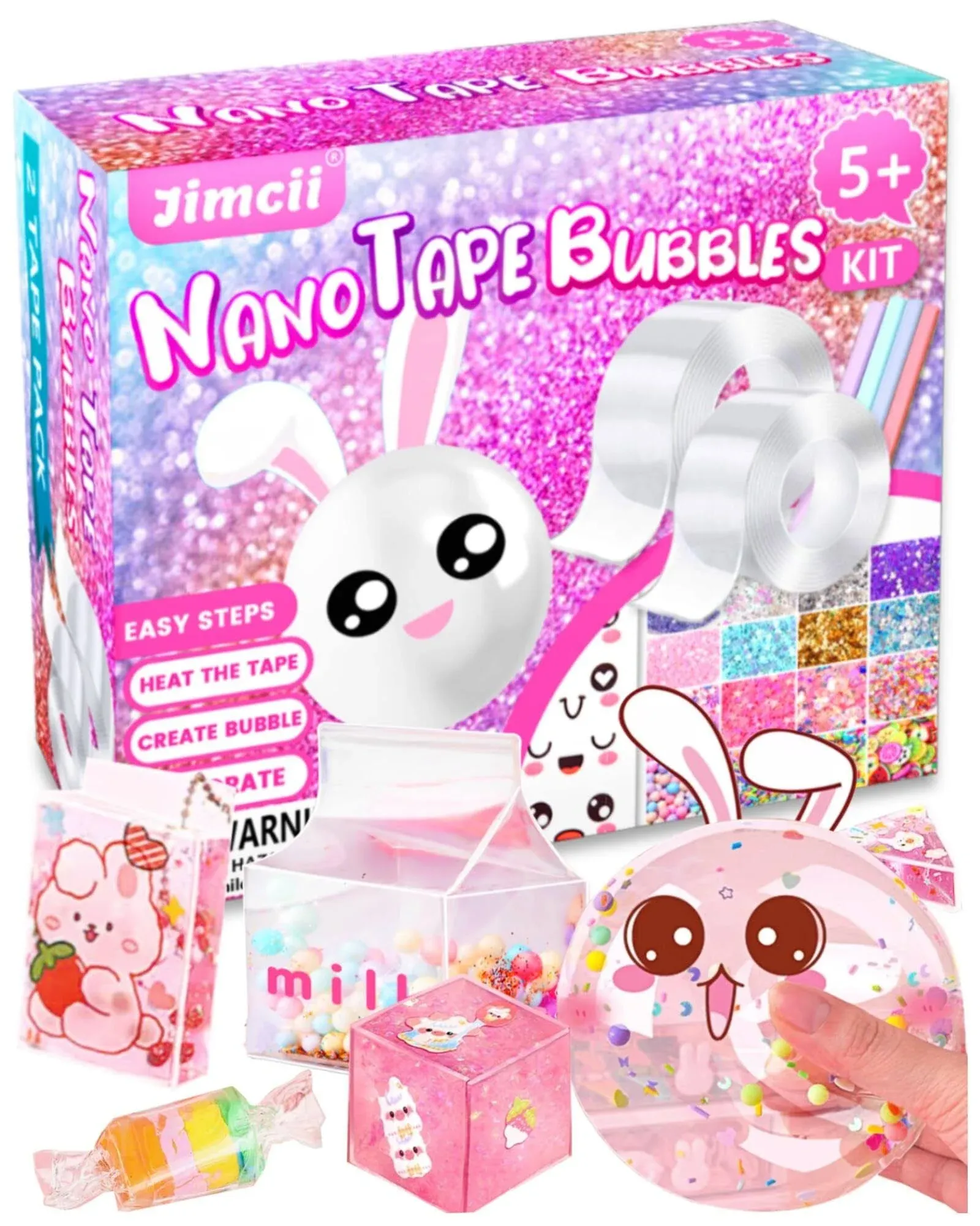 Nano Tape Bubble Kit for Kids with Step-by-Step Video Tutorial, Nano Double S...