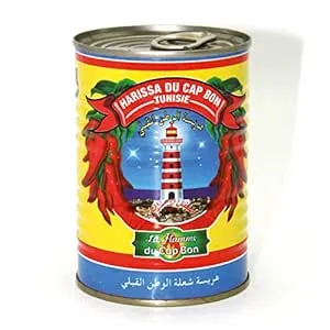 Harissa Cap Bon Tunisian Hot Sauce Paste in a Tin Can (13 oz / 380g)- Large Size