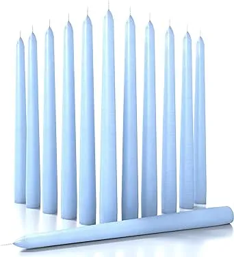 10 inch Taper Candle 4 Pack - Home Interior Long Burning Dripless and Smokeless Candles Unscented - Tapered Candles for Home - 8-Hour Burning Purple Candles