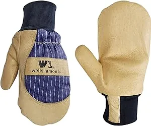 Wells Lamont Men&#039;s Insulated Leather Mittens Gloves - Palomino Grain - XL