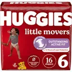 Huggies Little Movers Baby Diapers - Size 6 16 ct