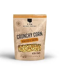 Natural Craving Salted and Roasted Corn Nuts - Original Toasted Corn Kernels in Resealable Bag - Crunchy Snack (Natural Cravings Corn Nuts)