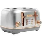 Haden Heritage 4-Slice Wide Slot Toaster,Steel