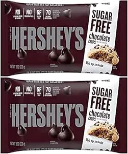 HERSHEY'S Sugar Free Chocolate Baking Chips, Gluten Free, 8 oz, Bag