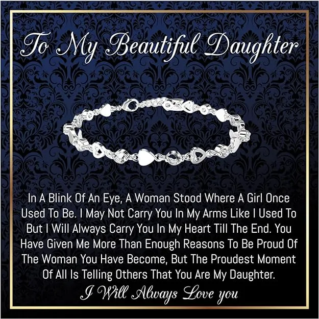 Onepurposegifts Daughter Bracelet, Daughter Gift, I Love You Daughter, Daughter Birthday Gift