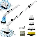 Swtroom Electric Spin Scrubber, 2024 Upgraded Bathroom Cleaner, Power Shower Cleaning Brush with Extendable Handle & 4 Brush Heads, Dual Speed & USB-C