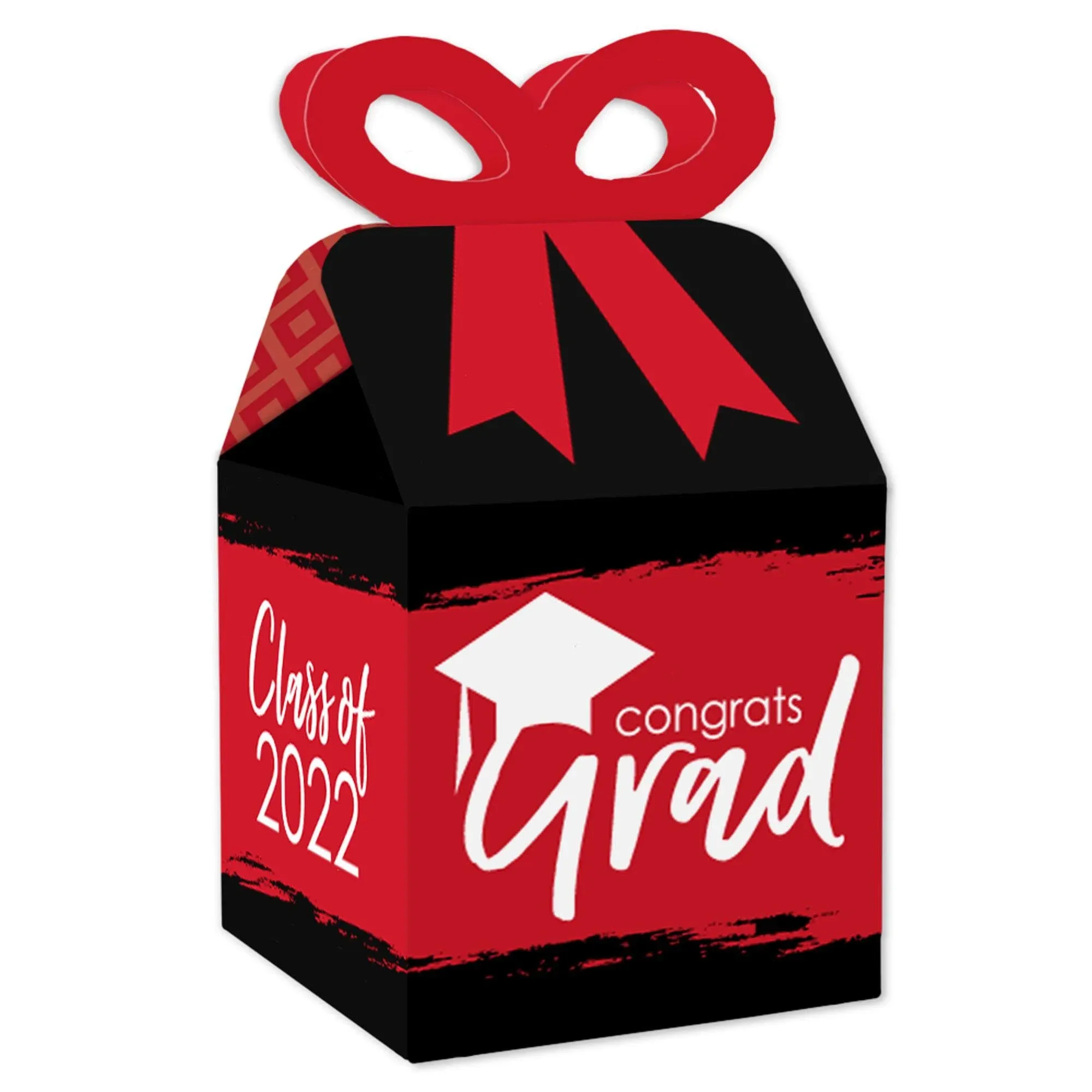 Big Dot of Happiness Red Grad - Best Is Yet to Come - Square Favor Gift Boxes ...