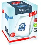 Miele AirClean 3D Efficiency Dust Bag, Type GN, Allergy XL-Pack, 8 Bags, 2 Pre-M