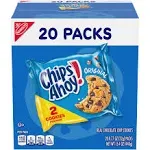 CHIPS AHOY! Original Chocolate Chip Cookies, 20 Snack Packs (2 Cookies Per Pack)