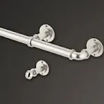 Industrial Room Darkening Collection 1 1/8&#034; Diameter Industrial Curtain Rod S...