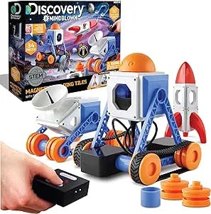 Discovery Mindblown Magnetic Tiles Building Set with Remote Control