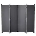 VEVOR Room Divider, 5.6 ft （88×67.5inch）Room Dividers and Folding Privacy Screens (4-panel), Fabric Partition Room Dividers for Office, Bedroom, Dining Room, Study, Freestanding, Grey