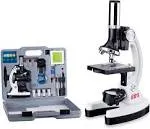 AmScope 52pc 120X-1200X Kids Starter Compound Microscope Portable Science Kit  