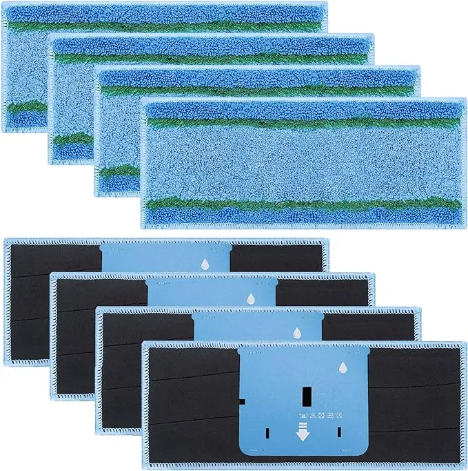 Extolife 8 Pack M6 Mopping Wet Pads for iRobot Braava Jet m6 (6110) (6012) (6112) (6113) Ultimate Robot Mop, Washable and Reusable Microfiber Deep Clean Wet Pads