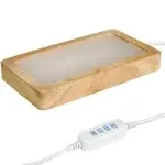 Dorrsoz Adjustable Crystal Light Display Base for Art Glass 5.9 inch Wood(Rectangle)