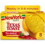 New York Bakery Texas Toast Real Garlic 8 Count - 11.25 Oz