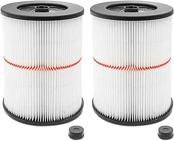 2 Pack Replacement Filter for Shop Vac Craftsman 17816 Cartridge Filter for 9-17816 Craftsman Filter Wet Dry Vac Filter Fit 5/6/8/12/16/32 Gallon & Larger Vacuum Cleaner