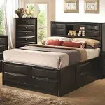 Briana Eastern King Platform Storage Bed Black