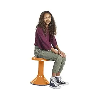 Ecr4kids Ace Active Core Engagement Wobble Stool, 18-inch Seat Height, Orange