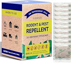 ELEGENZO Mouse Repellent Pouches with Peppermint Oil