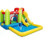 Costway Inflatable Bounce House Water Slide Jump Bouncer Blower